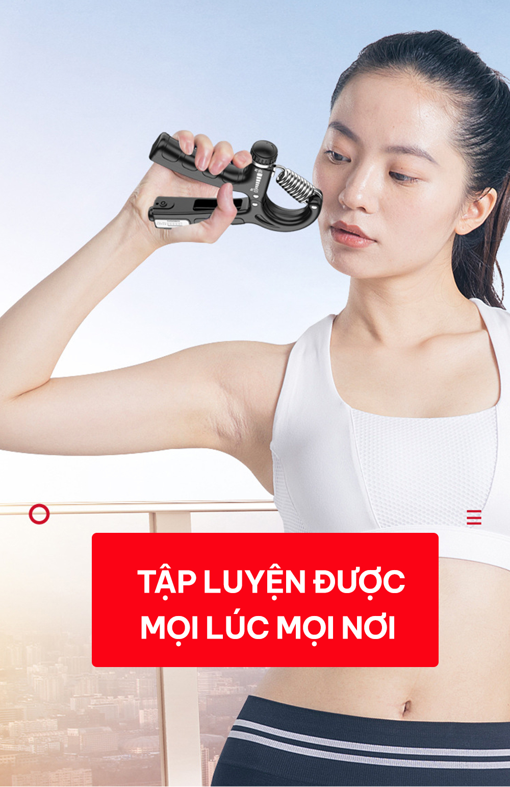 Mô tả Kìm bóp tay, kìm tập tay chữ A có đếm số tự động GoodFit GF02E kìm tập cơ tay điều chỉnh lực từ 5-60kg - 11