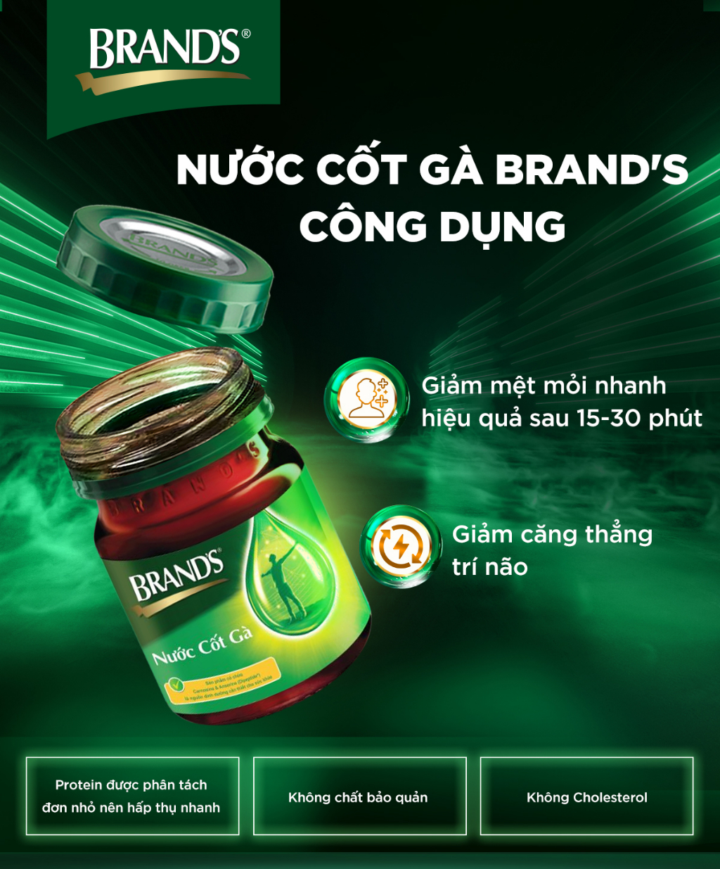 Mô tả Nước cốt gà BRAND'S Vị Truyền Thống (42 ml x 6 lọ) - 1