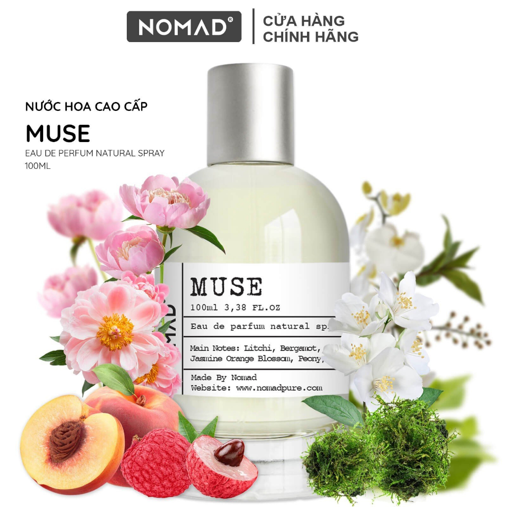 Mô tả Nước Hoa Unisex Nomad Eau De Parfum - Muse, Tông Mùi Mát Mẻ, Sang trong, Lưu Hương 8h - 1
