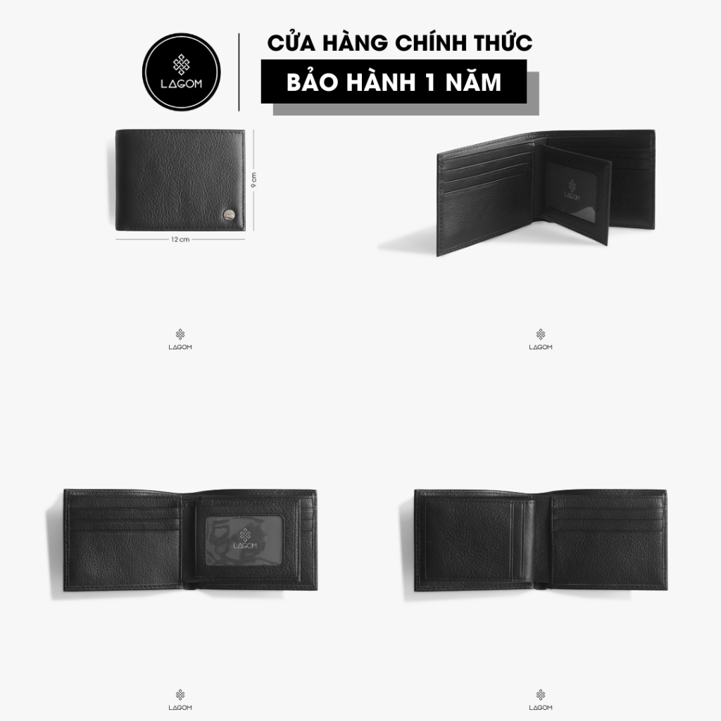 Mô tả Ví nam Da thật LAGOM Flip Wallet dáng ngang - có ngăn để ảnh, da thật mềm mại - 1