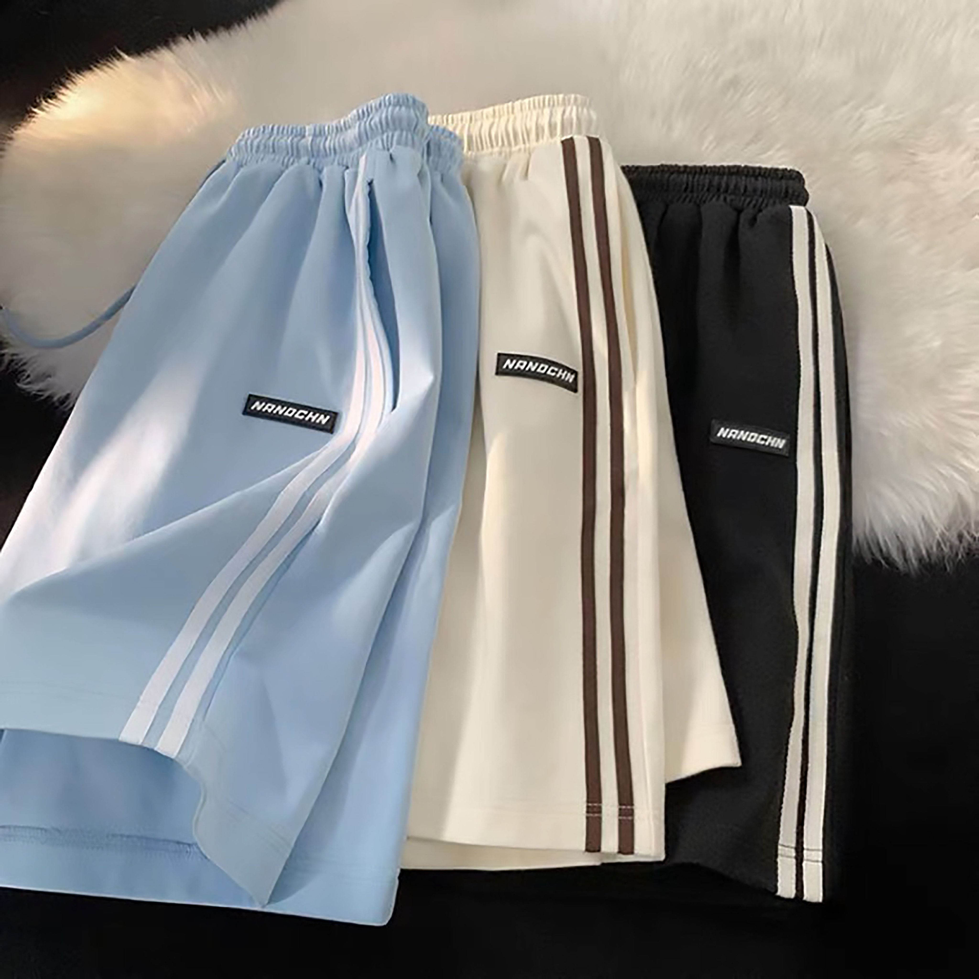 Mô tả Quần Short Nam Nữ NANDCHN NAD Unisex Chất Cotton Phong Cách Ullzang - Quần Đùi 2 sọcThể Thao Mặc Thoáng Mát - 1