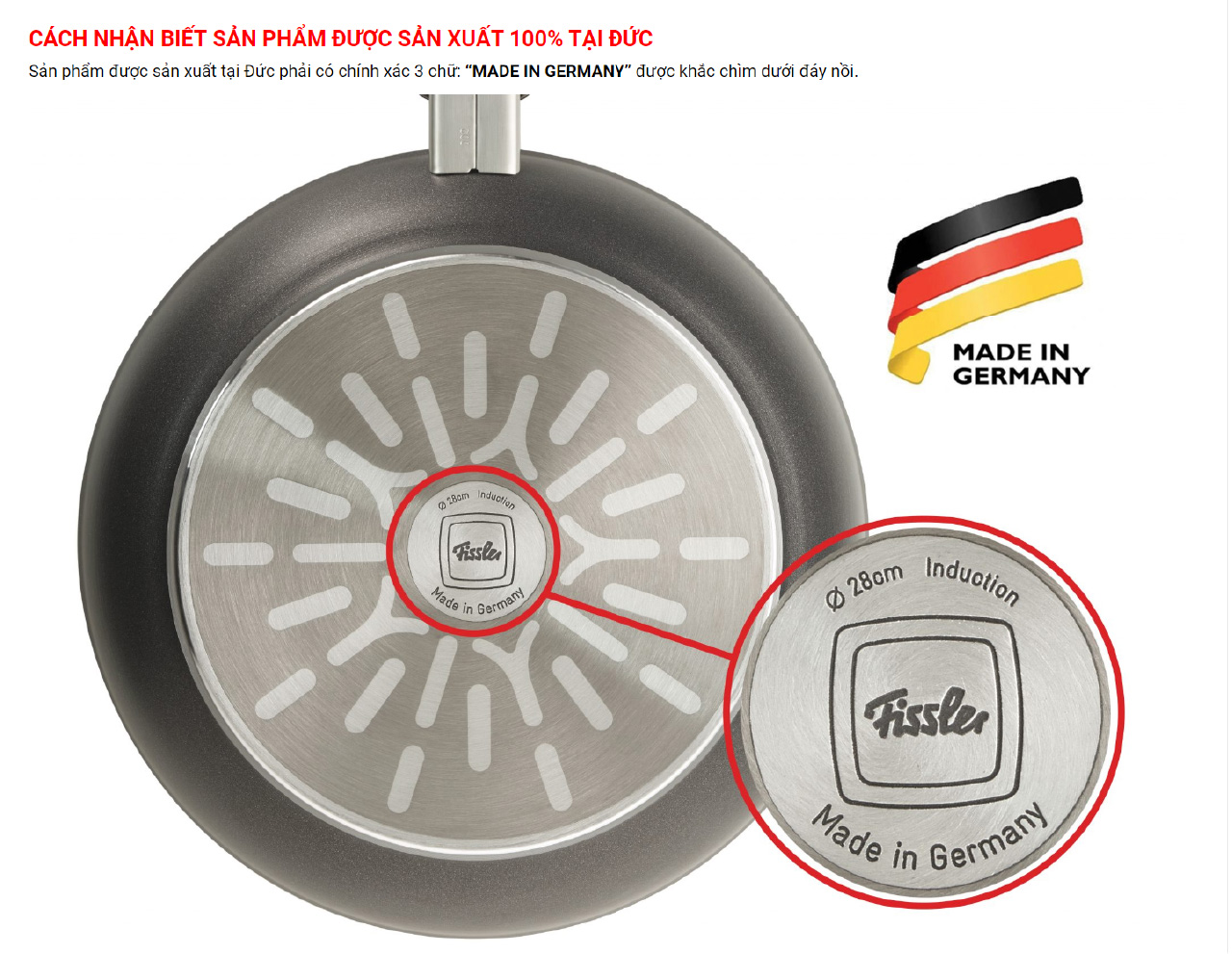 Mô tả Chảo chống dính cao cấp Đức đáy từ Fissler Adamant comfort, chính hãng 100% SX tại Đức. - 8
