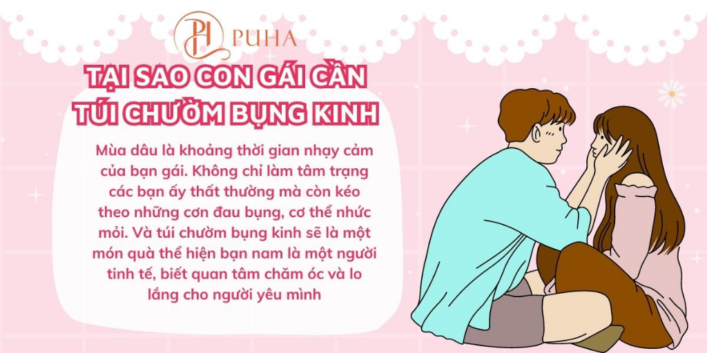 Mô tả Túi chườm nóng đau bụng kinh Puha 500ml công dụng sưởi ấm giữ nhiệt hiệu quả - 1