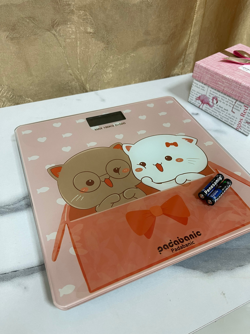 Mô tả Cân Điện Tử Padabanic 715 Hình Cute Đáng Yêu Chạy Pin Tiện Lợi Tặng Kèm Pin - 2