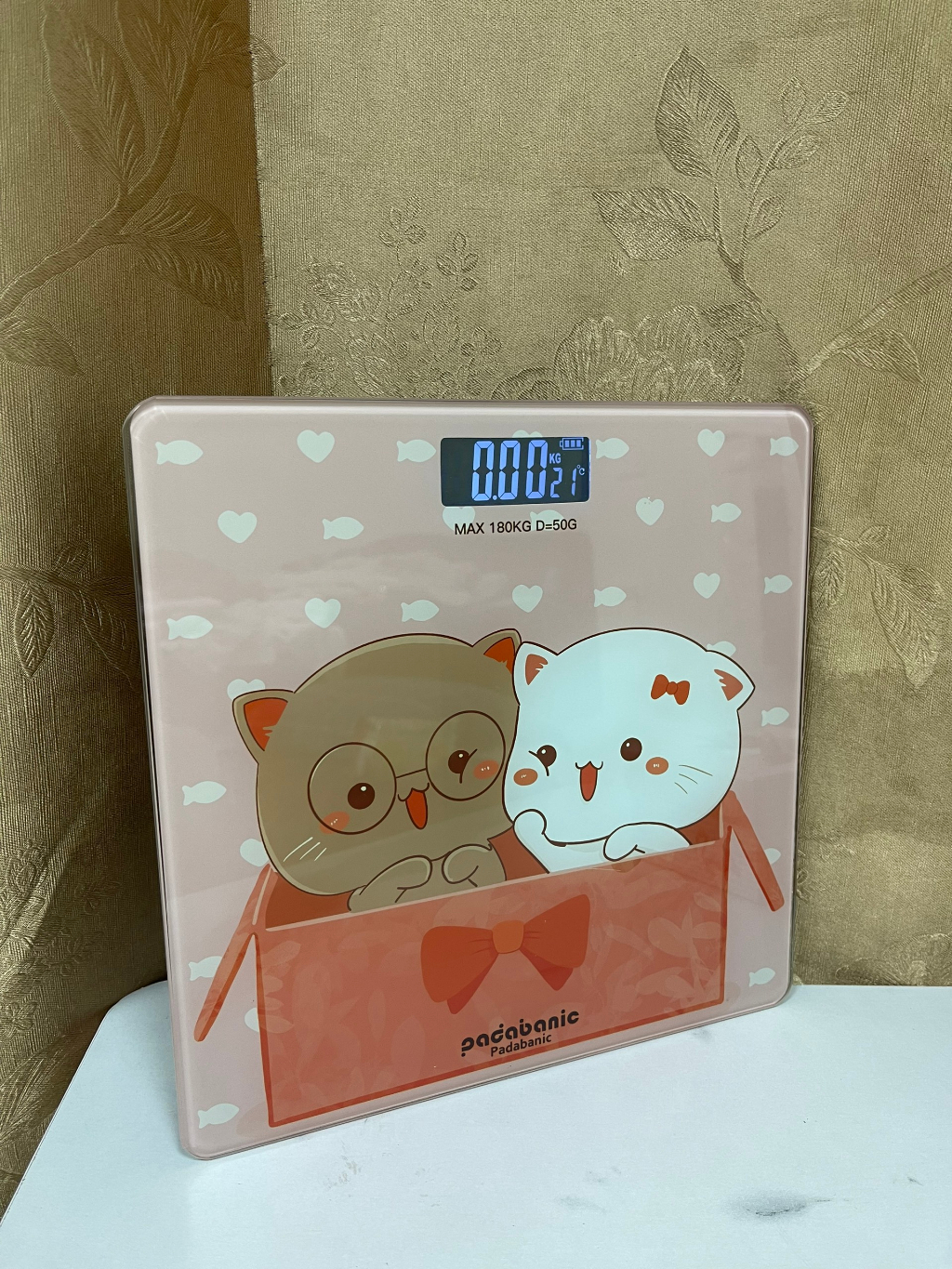Mô tả Cân Điện Tử Padabanic 715 Hình Cute Đáng Yêu Chạy Pin Tiện Lợi Tặng Kèm Pin - 4
