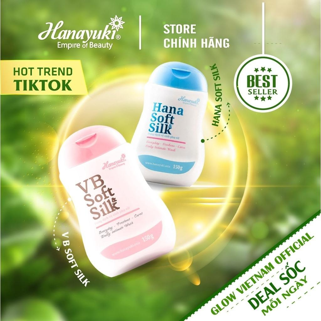 Mô tả Dung Dịch Vệ Sinh Phụ Nữ Hana Soft Silk Hanayuki Chính Hãng Màu Xanh Giúp Khử Mùi Vùng Kín Cân Bằng pH 150g VS01 - 3