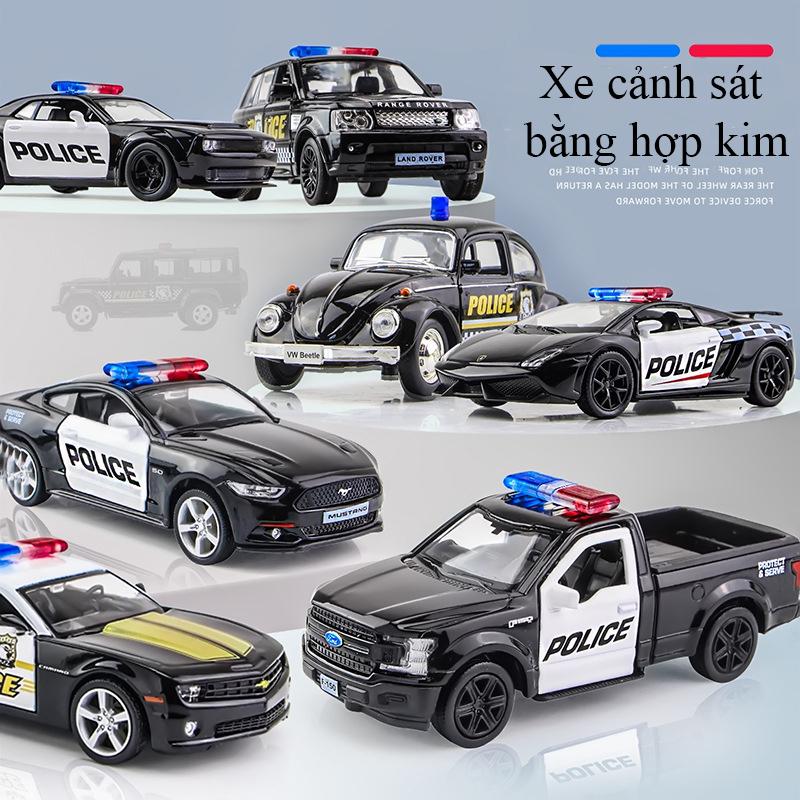 Mô tả Đồ chơi xe cảnh sát KAVY bằng hợp kim chạy cót nhiều loại xe khác nhau - 8