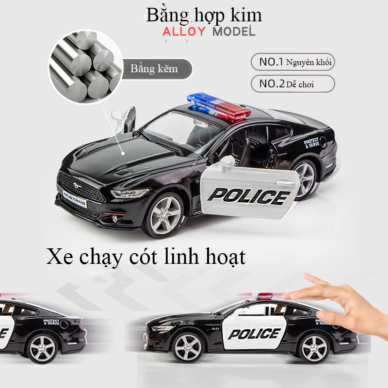 Mô tả Đồ chơi xe cảnh sát KAVY bằng hợp kim chạy cót nhiều loại xe khác nhau - 2
