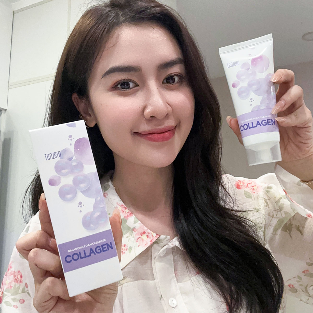 Mô tả Sữa rửa mặt Collagen Tạo Bọt Mềm Mịn Làm Sạch Sâu, Dưỡng ẩm, Căng Bóng Da Tenzero Balancing Foam Cleanser Collagen 100g - 1