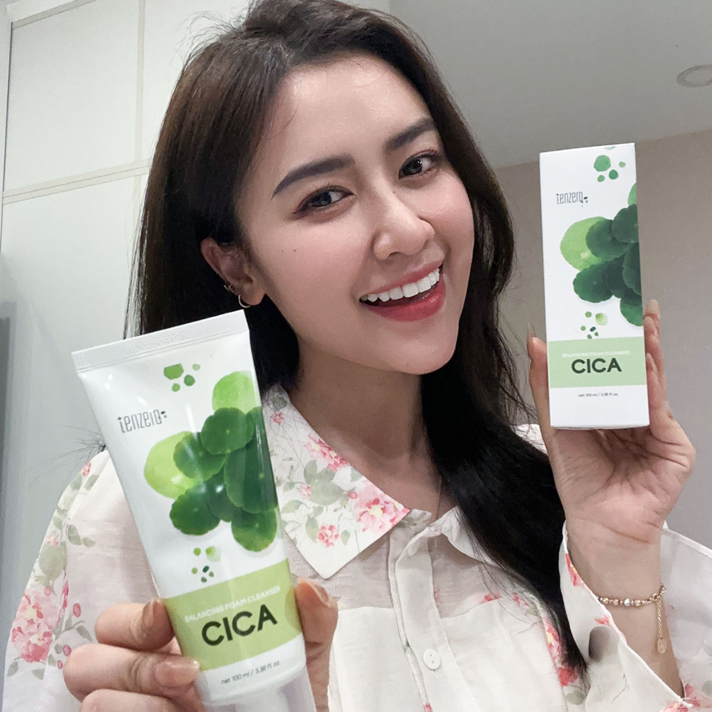 Mô tả Sữa rửa mặt Rau Má Tạo Bọt Mềm Mịn Làm Sạch Sâu, Dưỡng ẩm, Ngừa Mụn Tenzero Balancing Foam Cleanser Cica 100ml - 1