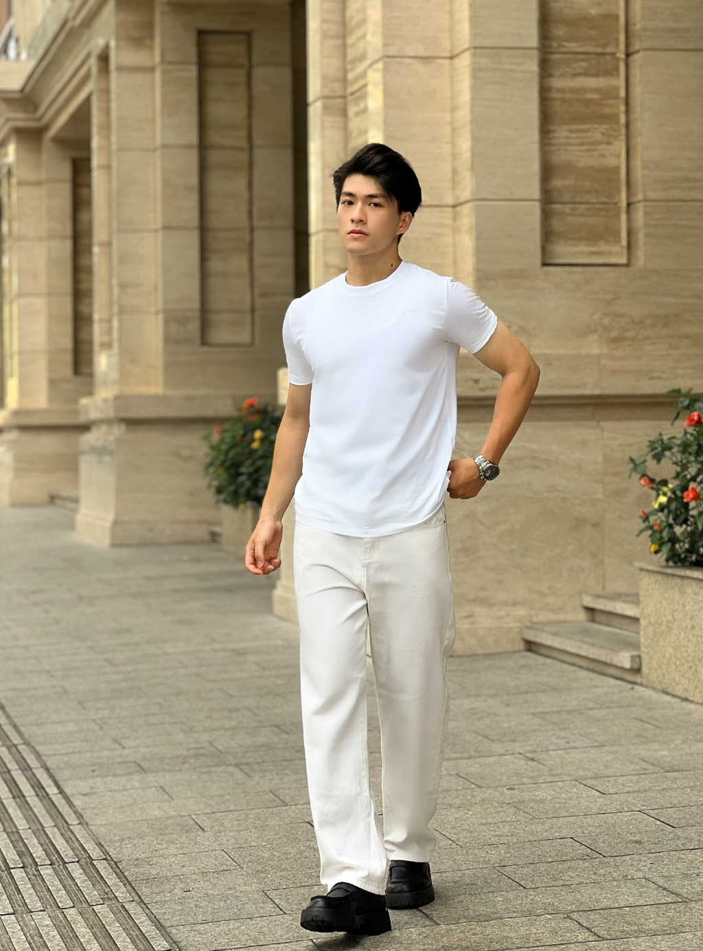 Mô tả Áo thun nam nữ bản Premium chất liệu đặc biệt dày dặn, thoáng mát thương hiệu BAETON - T01 - 3