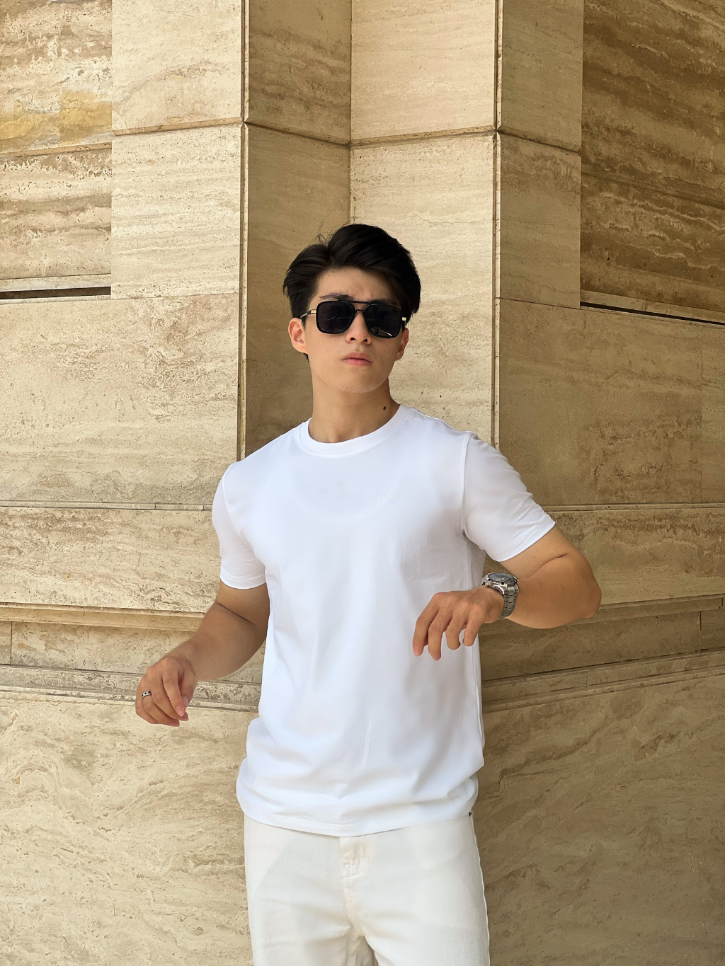 Mô tả Áo thun nam nữ bản Premium chất liệu đặc biệt dày dặn, thoáng mát thương hiệu BAETON - T01 - 4