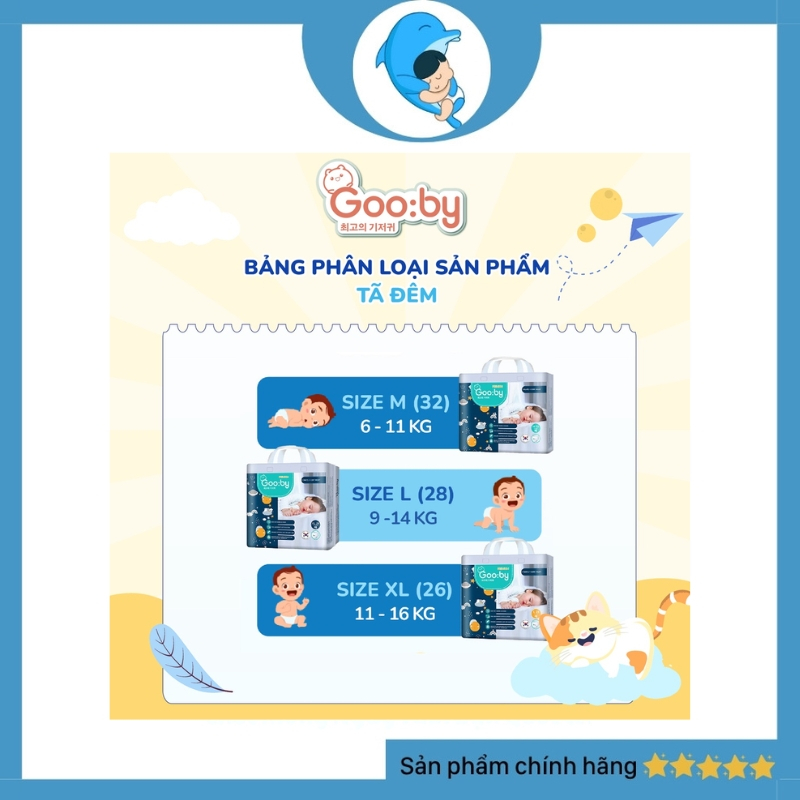 [MIẾNG LẺ]Tã/bỉm quần Gooby Premium đủ size M/L/XL/XXL cho bé từ 6kg ...