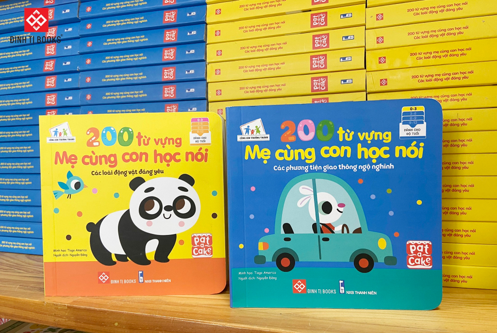 Mô tả Sách - 200 từ vựng mẹ cùng con học nói - Phương tiện giao thông và Các loài động vật đáng yêu - Đinh Tị Books HCM - 1