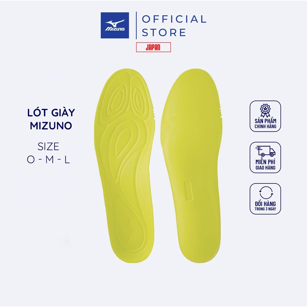 Mô tả Miếng lót giày thể thao Mizuno chính hãng, 1 đôi, êm chân, cắt theo đường viền của mặt sau để điều chính size phù hợp - 1