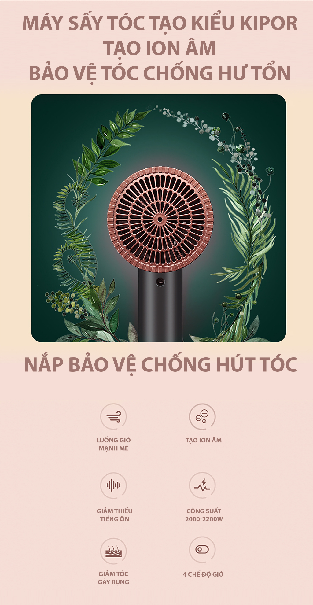 Máy sấy tóc KIPOR công suất lớn