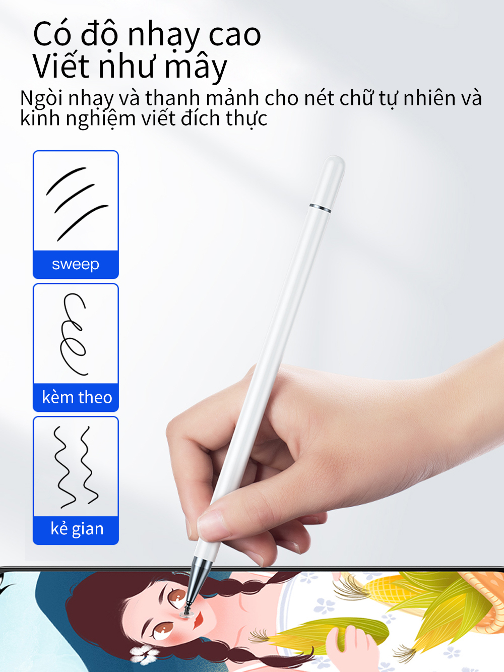 Bút cảm ứng Goojodoq Đa Năng Stylus Pencil phổ quát 2 in 1 dành bút vẽ cảm ứng cho Android/Ipad/HUAWEI/xiaomi pad – ảnh mô tả chi tiết 4