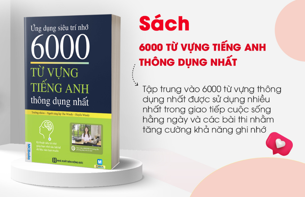 Mô tả Sách - Ứng Dụng Siêu Trí Nhớ 6000 Từ Vựng Tiếng Anh Thông Dụng Nhất Cho Người Học Tiếng Anh Cơ Bản - Học Kèm App Online - 2