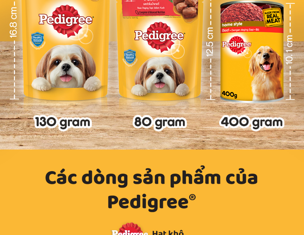 Mô tả Bộ 12 Túi Thức Ăn Dạng Sốt Cho Chó Lớn PEDIGREE Mix 2 Vị 80G - 10