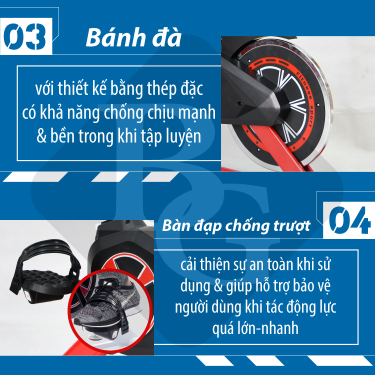 Mô tả BG-Xe đạp tập gym tại nhà dụng cụ thể thao, S303 giúp giảm mỡ hiệu quả yên tĩnh tiện lợi - 3