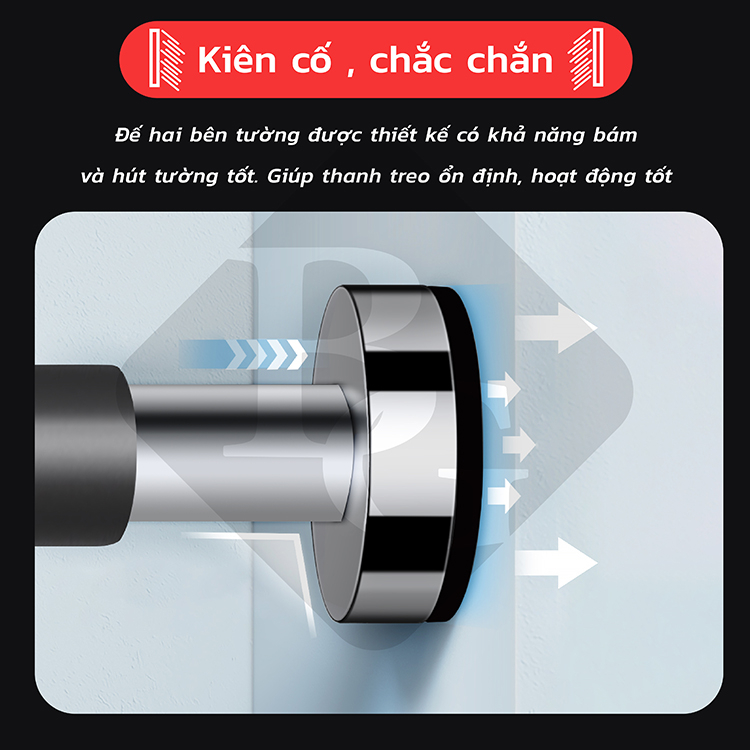 Mô tả BG-Xà đơn treo tường gắn cửa độ dài tùy chỉnh cao cấp tập thể dục tại nhà - 2