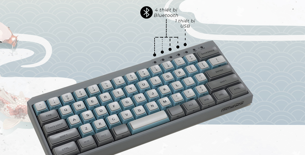 Mô tả Bàn phím cơ Bluetooth Filco Minila-R Convertible Sky Gray - Hàng Chính Hãng - 2