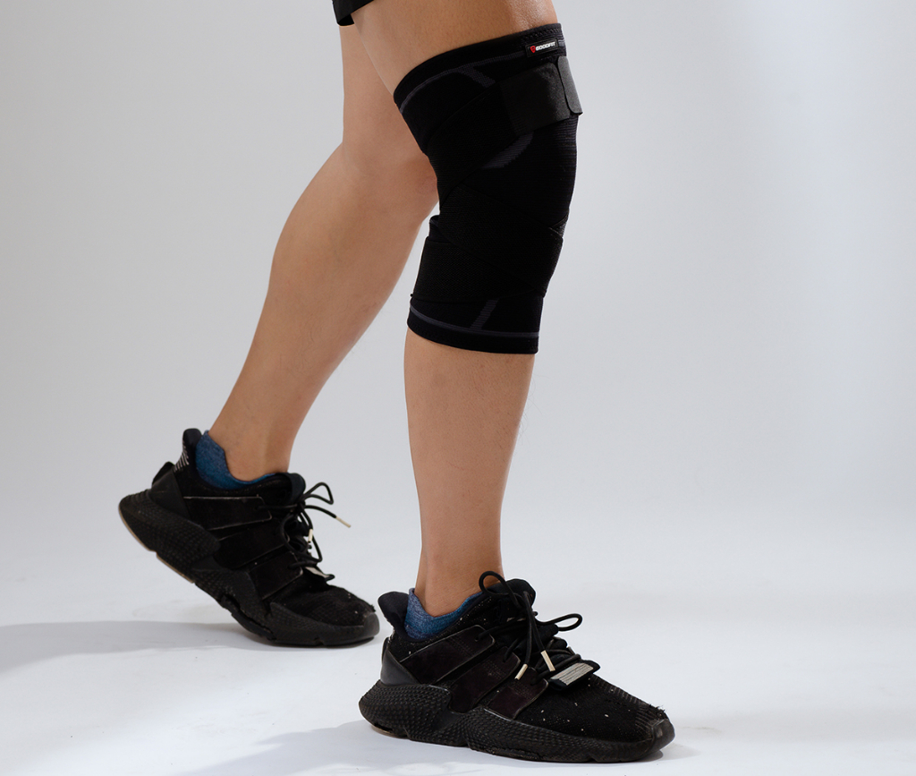 Mô tả Bó gối thể thao chính hãng GoodFit dày dặn co giãn 4 chiều, kèm dây quấn trợ lực chắc chắn GF511K - 8