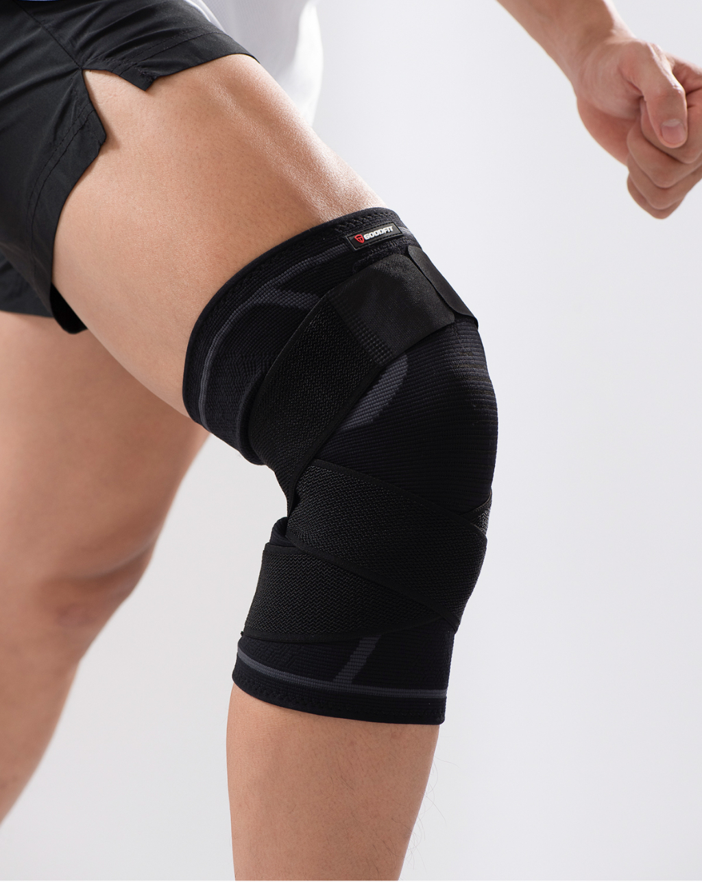 Mô tả Bó gối thể thao chính hãng GoodFit dày dặn co giãn 4 chiều, kèm dây quấn trợ lực chắc chắn GF511K - 10
