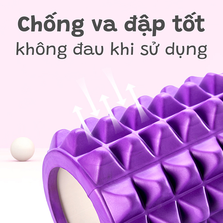 Mô tả {ALL COLOR 33X13cm}-BG-Con Lăn Foam Roller Massage, Dãn Cơ Tập Gym,Yoga - 1