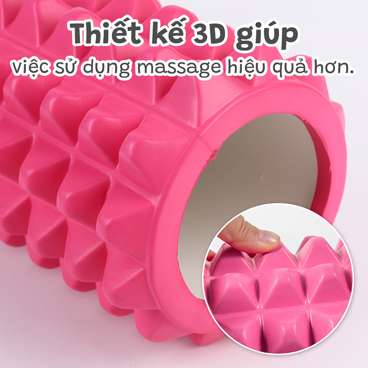 Mô tả {ALL COLOR 33X13cm}-BG-Con Lăn Foam Roller Massage, Dãn Cơ Tập Gym,Yoga - 3