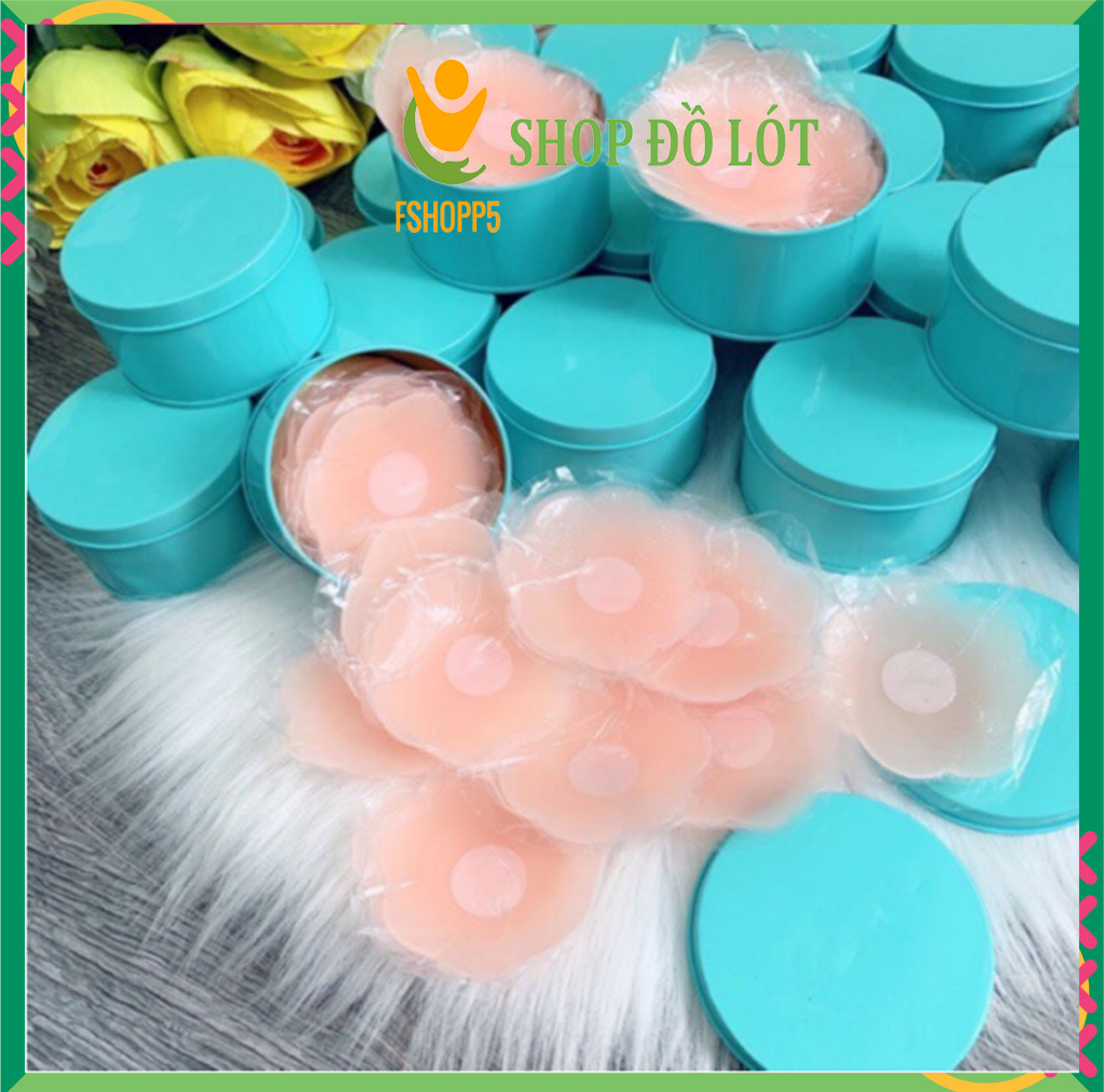 Dán ti ngực Silicon - Hộp 10 Miếng (5 Cặp) , Miếng dán ngực silicon Dán ...