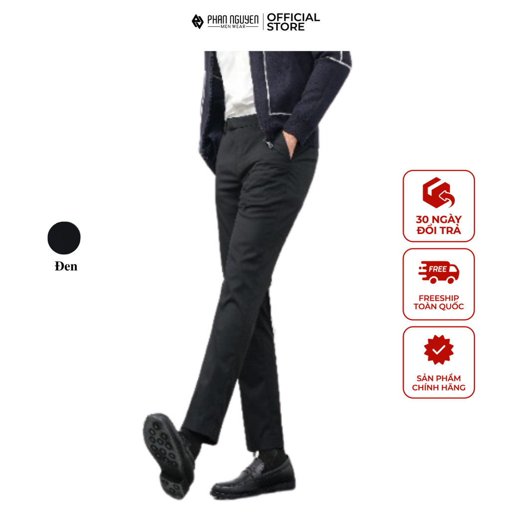 Mô tả Quần âu công sở nam cao cấp Phan Nguyễn, form slim fit tôn dáng, chất liệu mềm mại thoáng mát, thiết kế lịch lãm QVL.680 - 1
