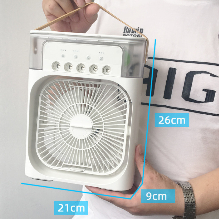 Mô tả Quạt điều hòa hơi nước mini HOKU máy lạnh mini 3 Chế Độ Tích Hợp Led, Sạc USB Để Bàn Tiện Dụng QDH02 - 5