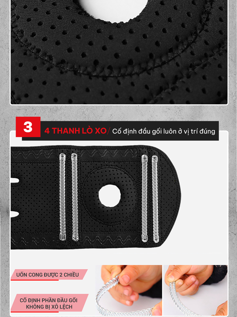 Mô tả Băng gối thể thao GoodFit GF515K dày dặn, 3 đai dán, thoáng khí - 6