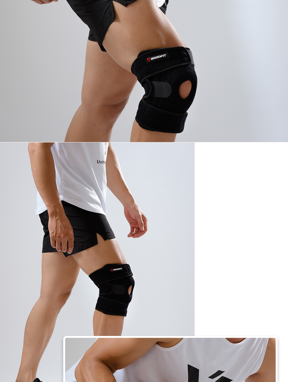 Mô tả Băng gối thể thao GoodFit GF515K dày dặn, 3 đai dán, thoáng khí - 9