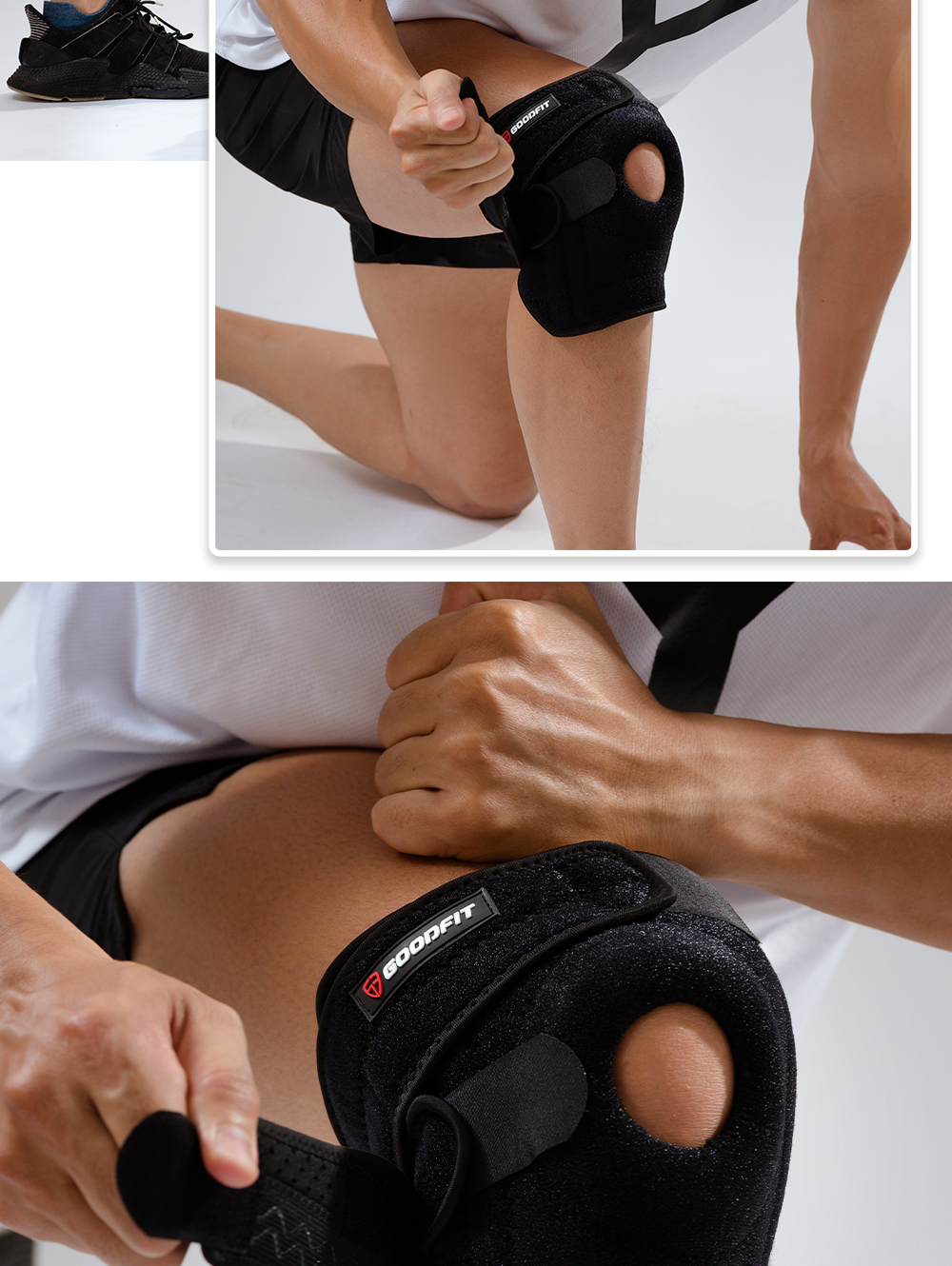 Mô tả Băng gối thể thao GoodFit GF515K dày dặn, 3 đai dán, thoáng khí - 10