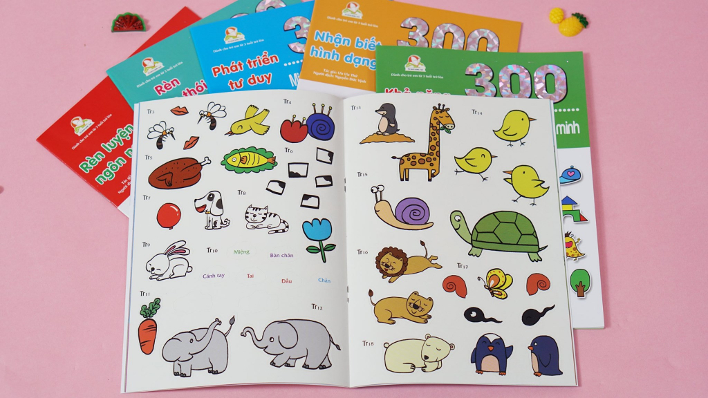 Mô tả Shop Bố Ken: Sách 300 Miếng Bóc Dán Thông Minh Sticker Cho Bé 2-12 [100% Chuẩn NXB] - 3