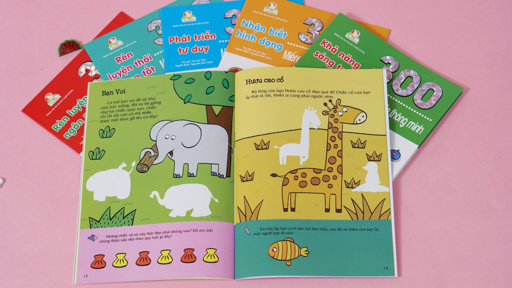 Mô tả Shop Bố Ken: Sách 300 Miếng Bóc Dán Thông Minh Sticker Cho Bé 2-12 [100% Chuẩn NXB] - 2