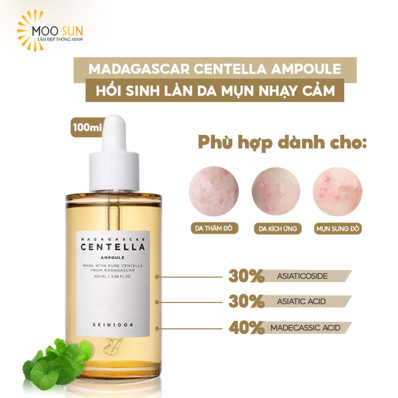 Mô tả Tinh chất rau má cho da nhạy cảm Skin1004 Madagascar Centella Ampoule 55ml - 1