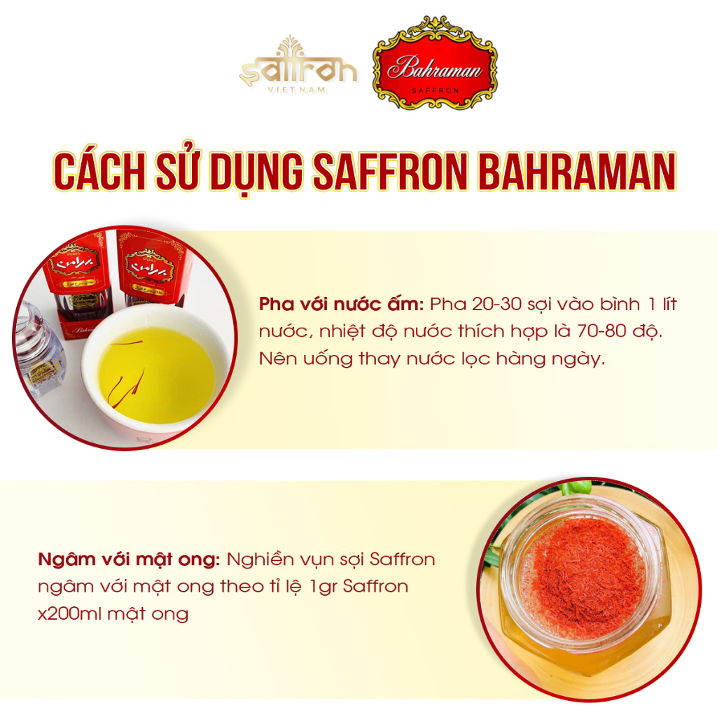 Mô tả Nhụy Hoa Nghệ Tây SAFFRON BAHRAMAN lọ 0,5Gr - 3