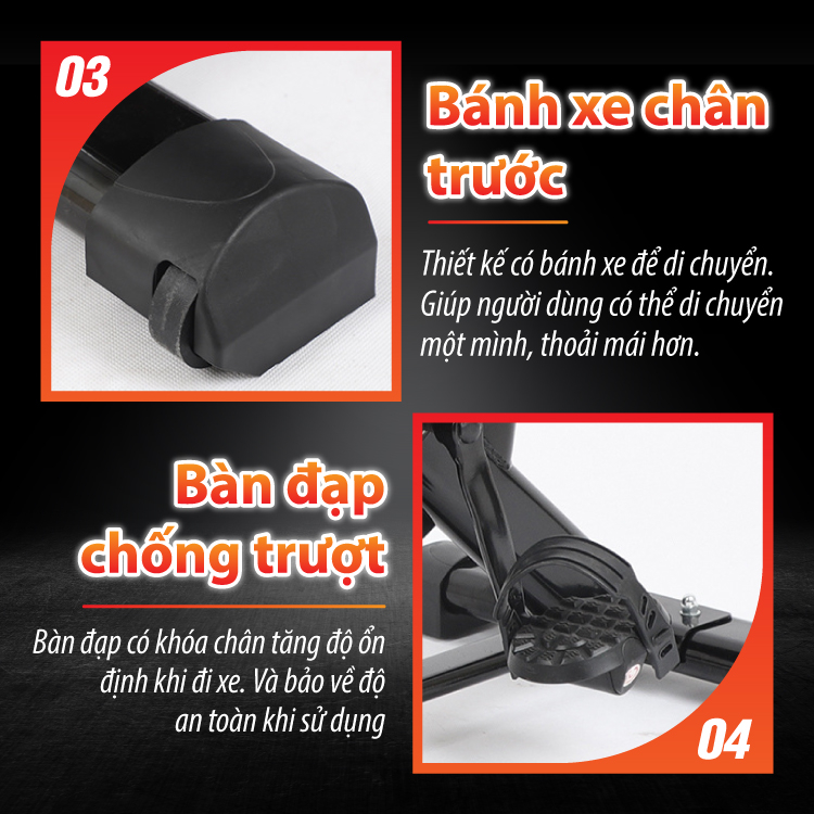 Mô tả BG S500 Xe đạp tập thể dục thể thao tại nhà cao cấp BLACK cảm biến kèm đồng hồ đo nhịp tim - 6