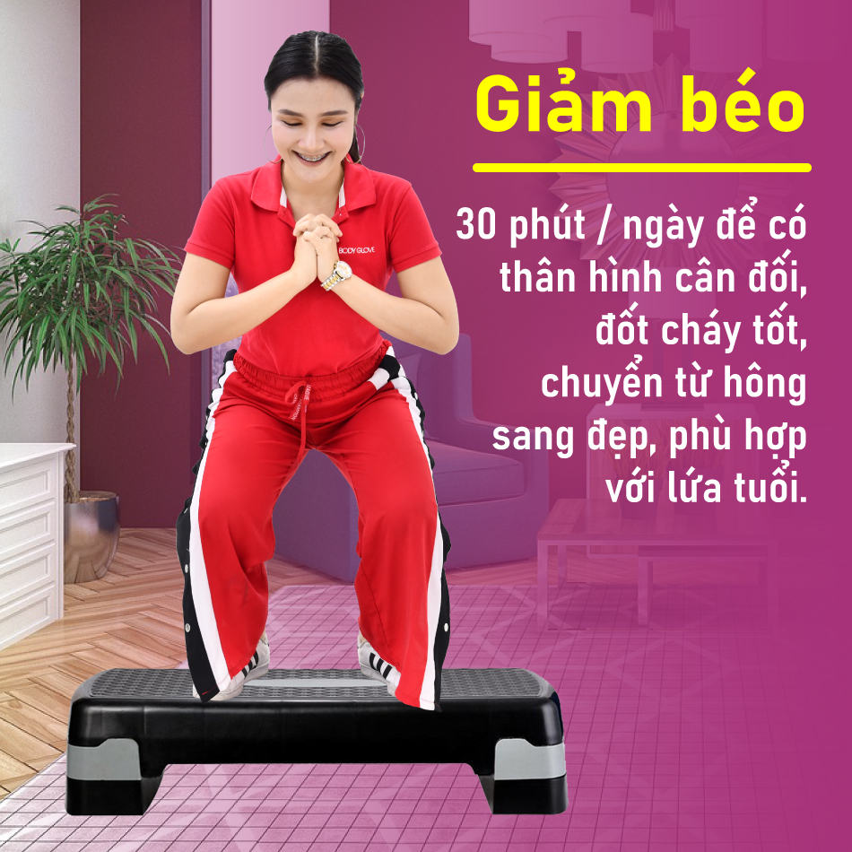 Mô tả BG-Bục dậm nhảy tập aerobic step giảm cân toàn thân hiệu quả,có thể điều chỉnh - 3