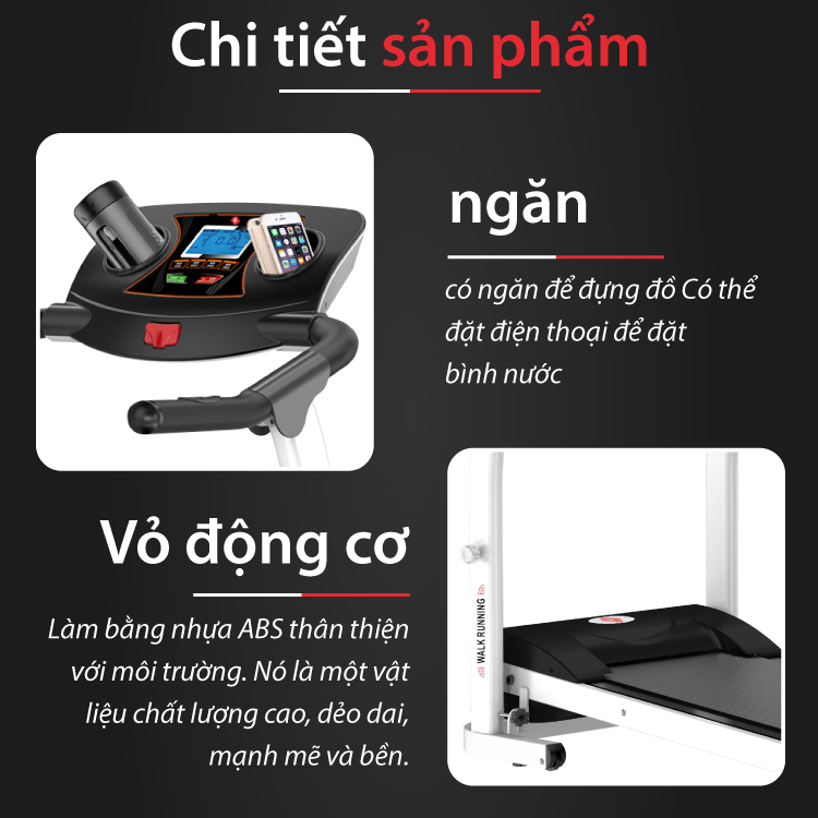 Mô tả Mall-BG Máy chạy bộ điện gấp gọn tiện lợi  tiện ích với không gian nhỏ mẫu M2 Tốc độ tối đa 12km/h - 6