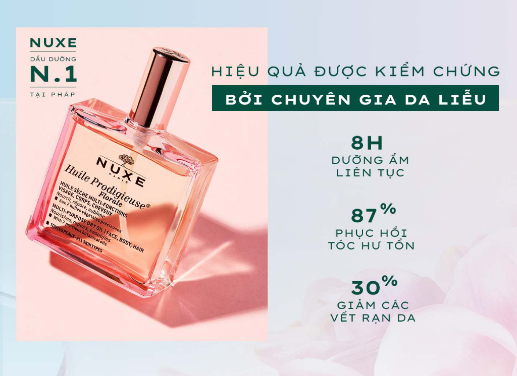Mô tả Dầu dưỡng khô Nuxe Huile Prodigieuse Florale Multi-purpose Dry Oil 50ml - 2
