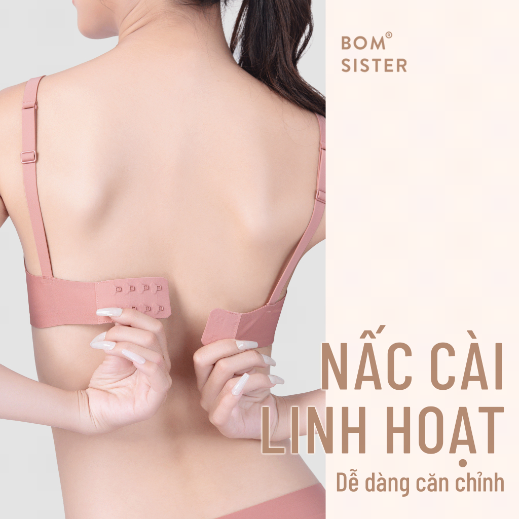Mô tả Áo lót su mút mỏng, áo ngực nữ không gọng, dây liền không viền, mút tháo rời được BOM SISTER MU0310 - 4