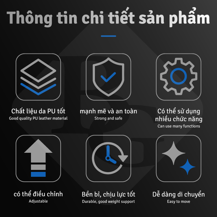 Mô tả BG - Ghế tập tạ DUMBBELL BENCH đa năng cao cấp điều chỉnh độ dốc theo tiêu chuẩn phòng Gym tại nhà - 3