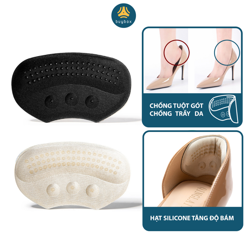 Mô tả Miếng lót giày mút EVA có silicone giảm size giày và chống đau gót sau - BuyBox - BBPK198 - 1
