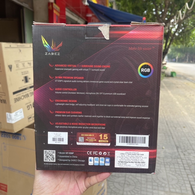 [CỔNG USB] Tai nghe trùm tai Gaming 7.1 Surround Virtual ZADEZ GT-326P ...