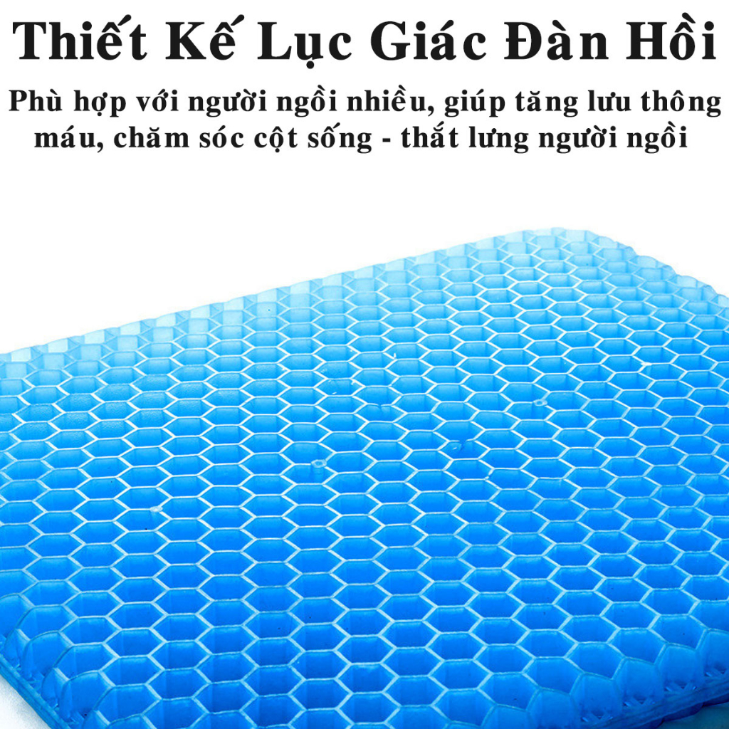 Mô tả Đệm Ngồi 3D Silicone 2 Lớp 1kg Tổ Ong Lót Ghế Thoáng Khí Chống Đau Mỏi Lưng Kèm Túi Đựng Bọc Ngoài Chính Hãng Amalife - 5