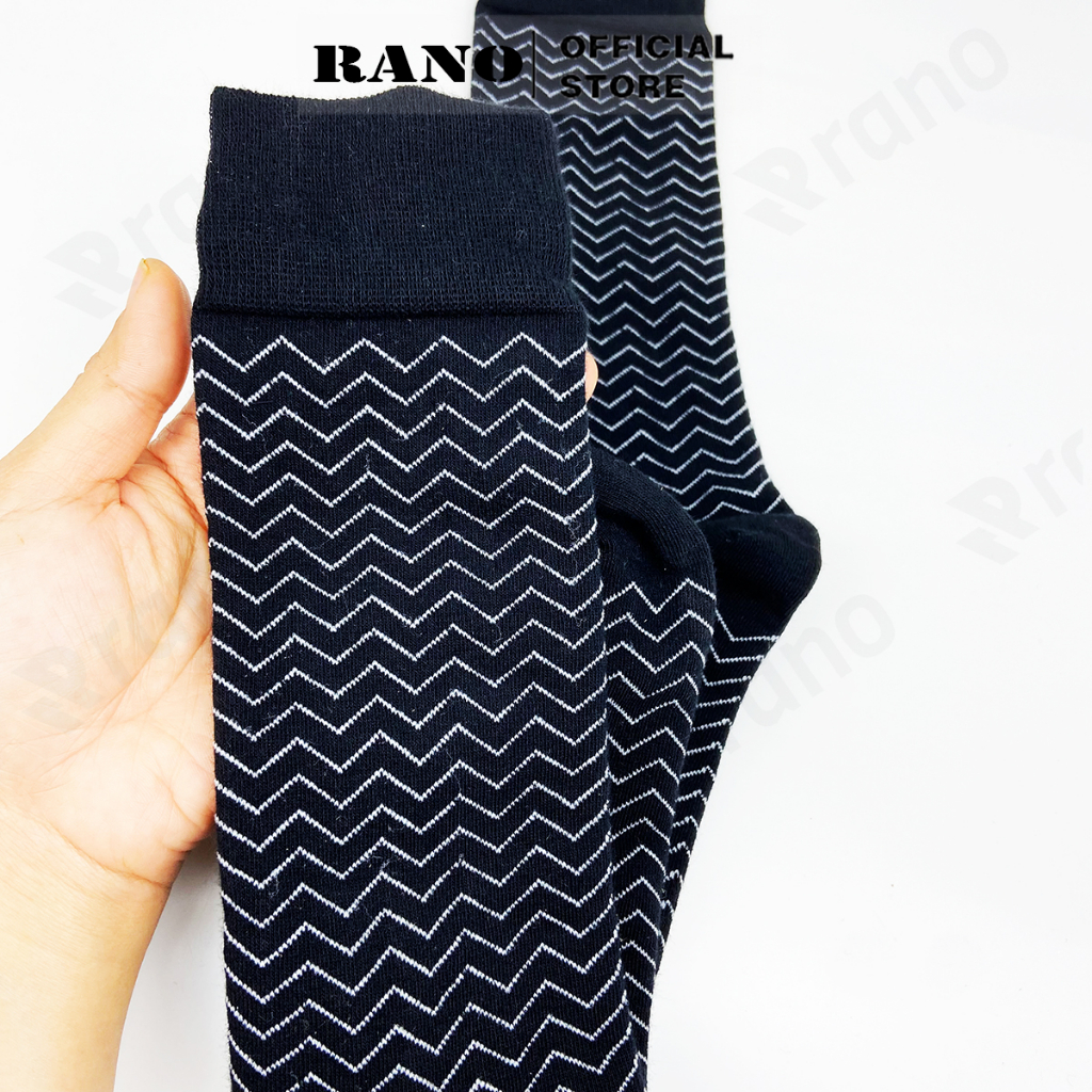 Mô tả Hộp 5 đôi tất nam công sở cổ cao dài 26cm vớ nam đi giày tây họa tiết RANO sợi cotton cao cấp cao cấp mềm mại thoáng mát - 3
